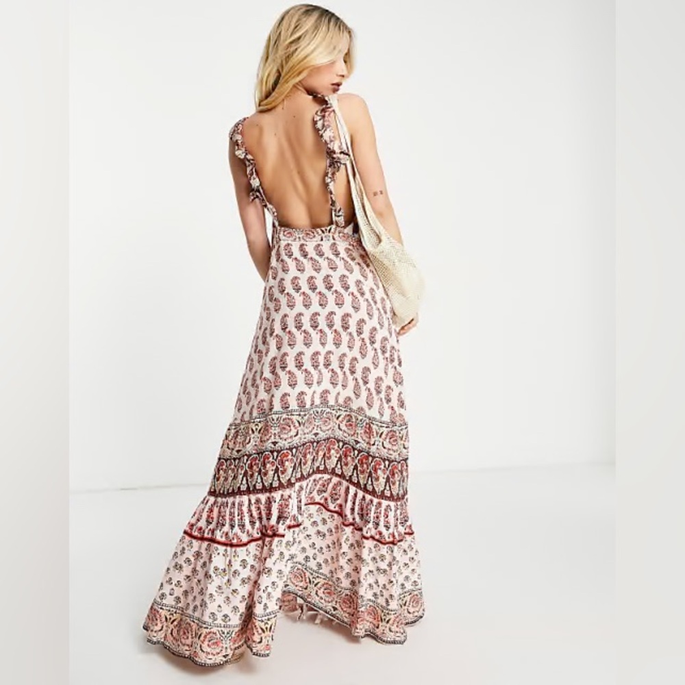 Raga - Anthropologie -Blooming Trails Ruffle Strap Summer Maxi Dress -
Large NWT - Picture 4 of 17